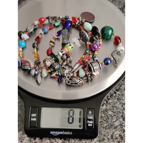 2 Strand Native American Fetish Treasure Necklace Bead Stone Figures IndianPenny - Picture 11 of 11